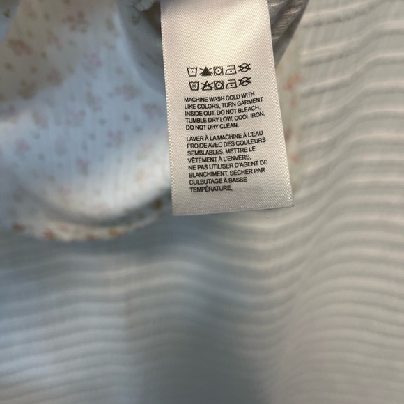 Lucky Brand Cream Ruffled Tie Front Blouse - Picture 5 of 7